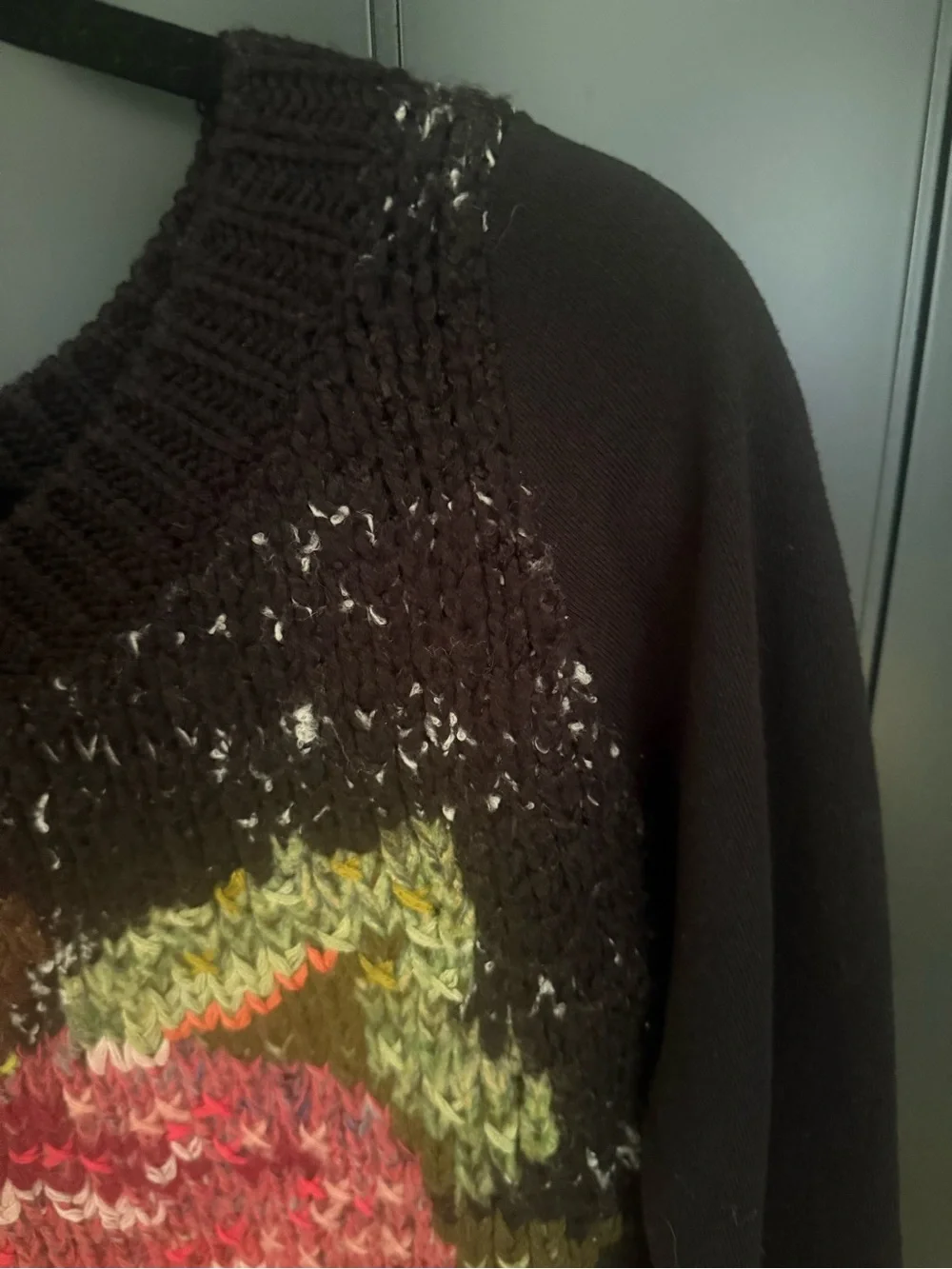 🌹 Free People Women’s Magic Rose Black Floral Knit Sweater - Size XS